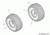 MTD ANTHRACITE POWER 92 13KN71KE676 (2020) Listas de piezas de repuesto y dibujos Front wheels 15x6