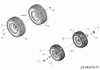 MTD Minirider 60 RDHE 13A521SC600 (2019) Spareparts Wheels 13x5x6; 16x6,5x8