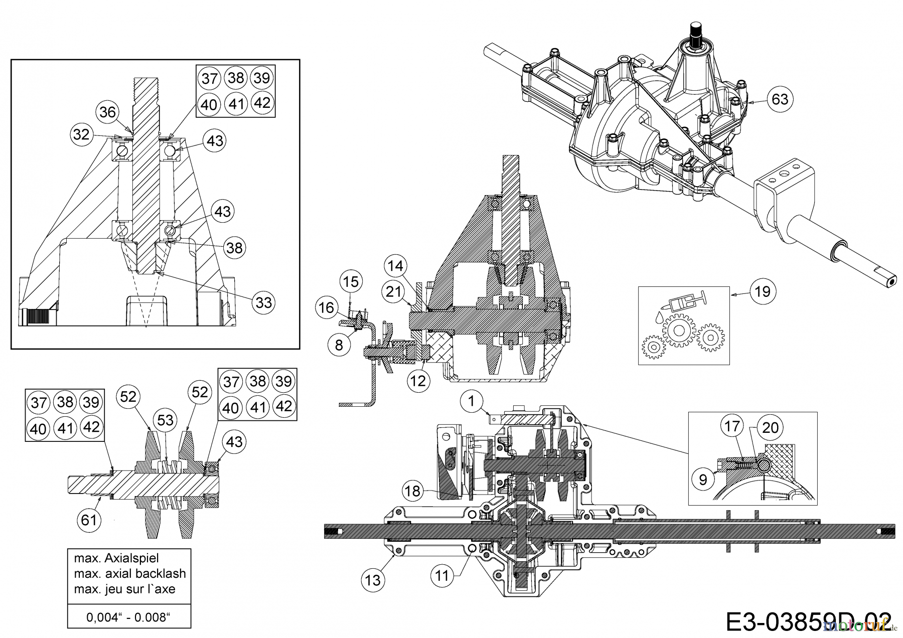  Bestgreen Rasentraktoren 115 T 92 EJA 13AH762E427  (2009) Getriebe