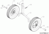 MTD T/380 M 21D-38MT678 (2017) Pièces détachées Support de roue, Roues