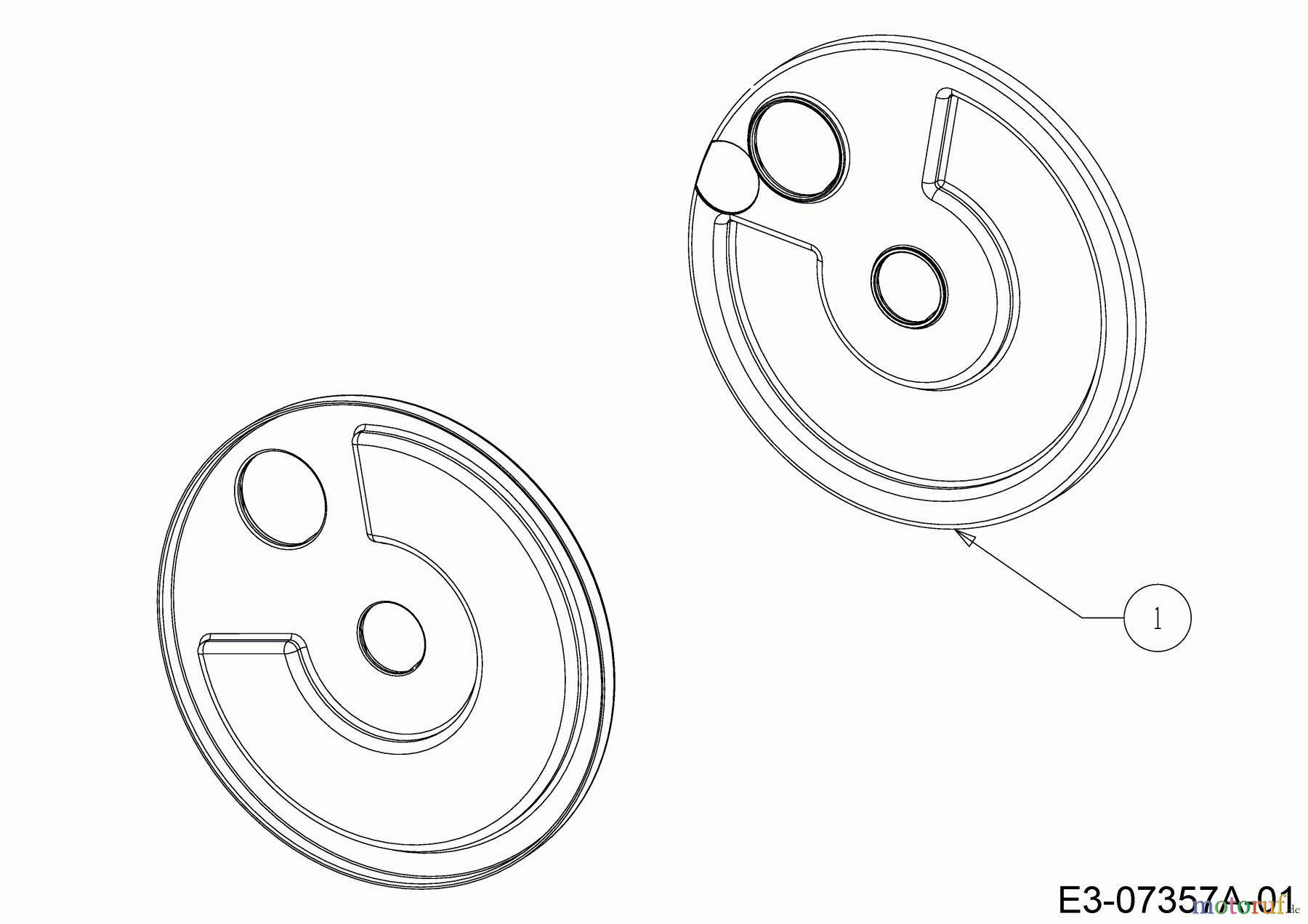  MTD Tondeuse thermique tractée 46 SPOSE 12AETCS7678  (2017) Couvercles de protection roue