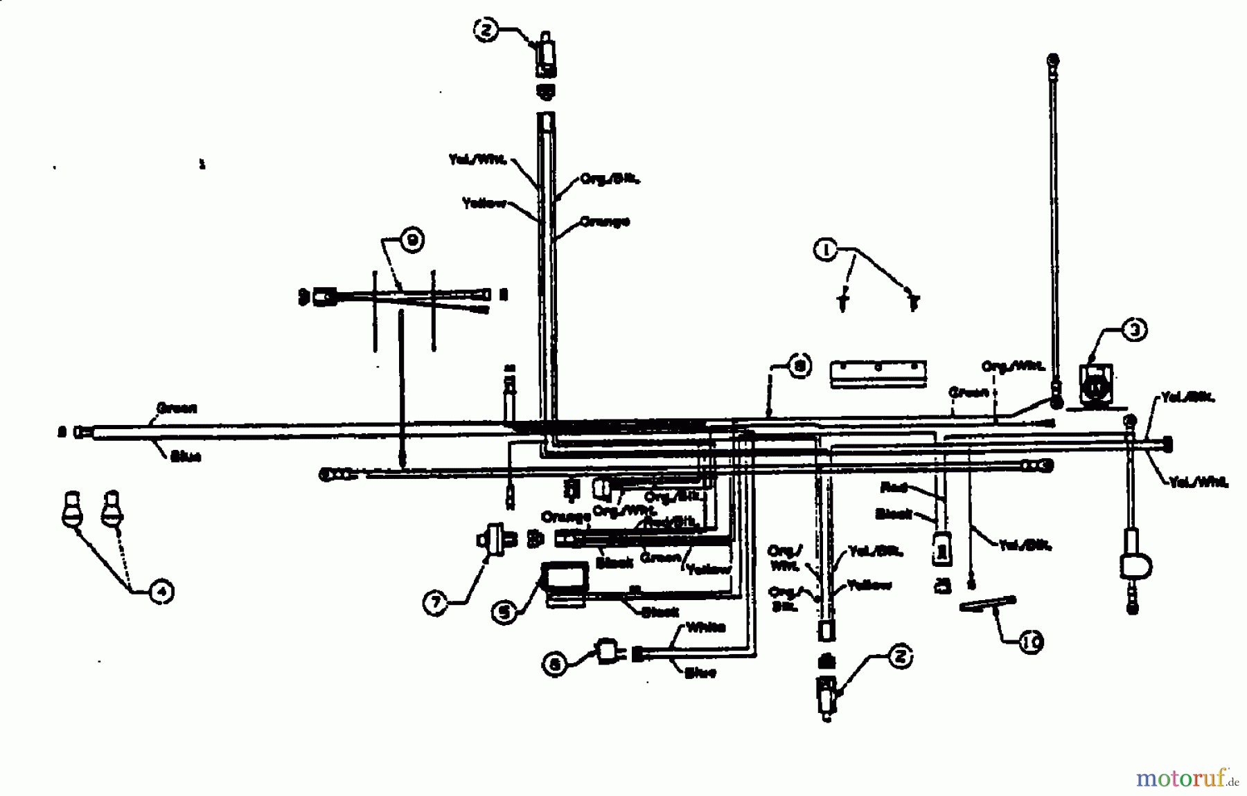  MTD Rasentraktoren B/180 13AQ675G661  (1999) Schaltplan Kohler
