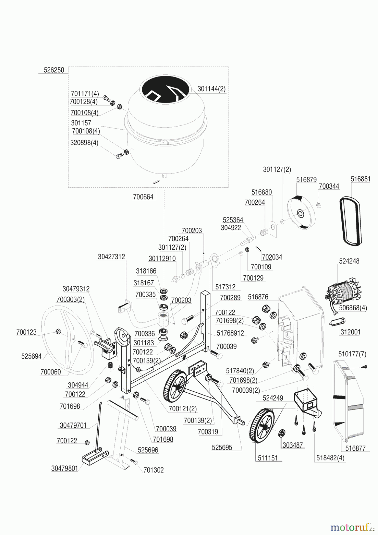  AL-KO Heimwerkertechnik Betonmörtelmaschinen ZB 1701 S HF Seite 1