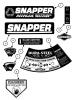 Snapper NR215012 - 21" Walk-Behind Mower, 5 HP, Steel Deck, Recycling, Series 12 Ersatzteile Decals (Part 1)