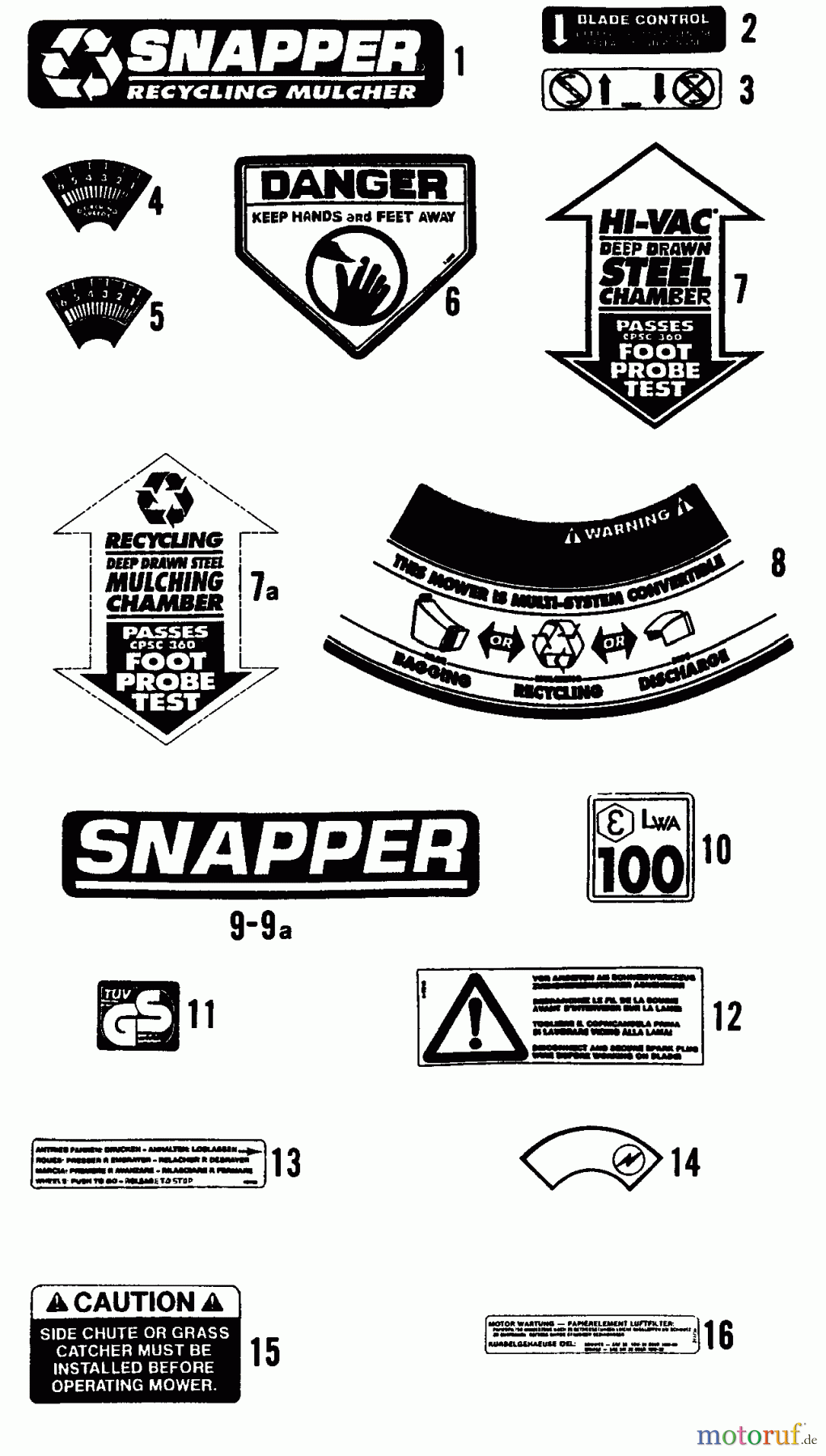  Snapper Rasenmäher P21509BE - Snapper 21