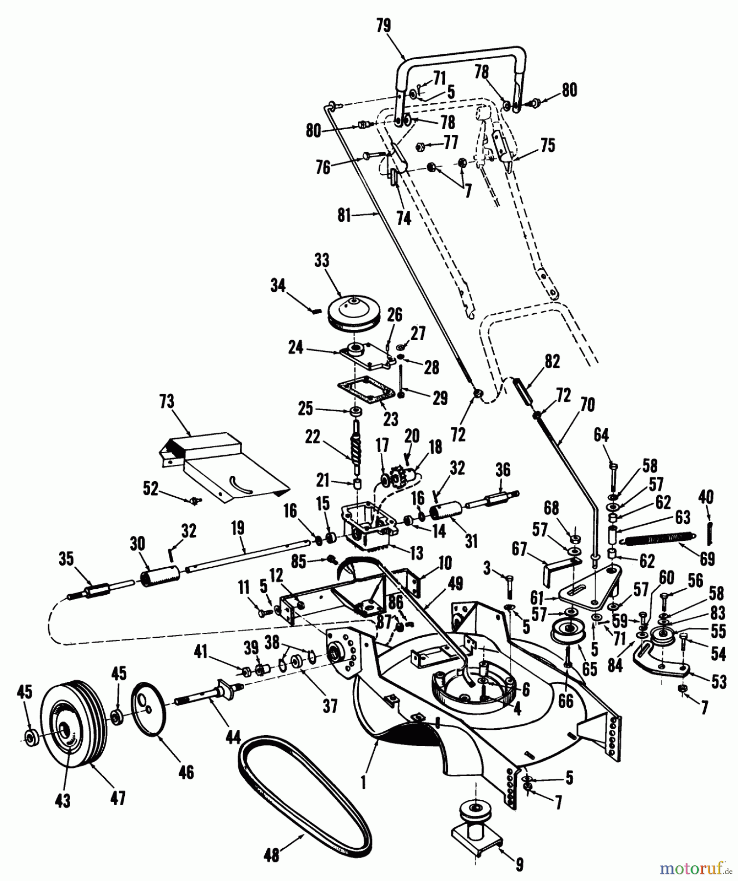  Rasenmäher 23000 - Toro Whirlwind Walk-Behind Mower (SN: 4000001 - 4999999) (1964) 21