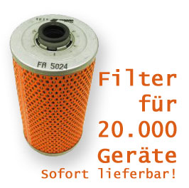 Luftfilter, und �lfilter f�r 20.000 Ger�te