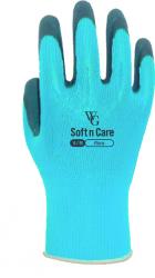 Garten Handschuh SoftCareFlora blau S