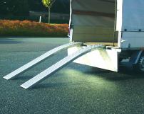 Garten Auffahrrampe Alu gebogen 2 m