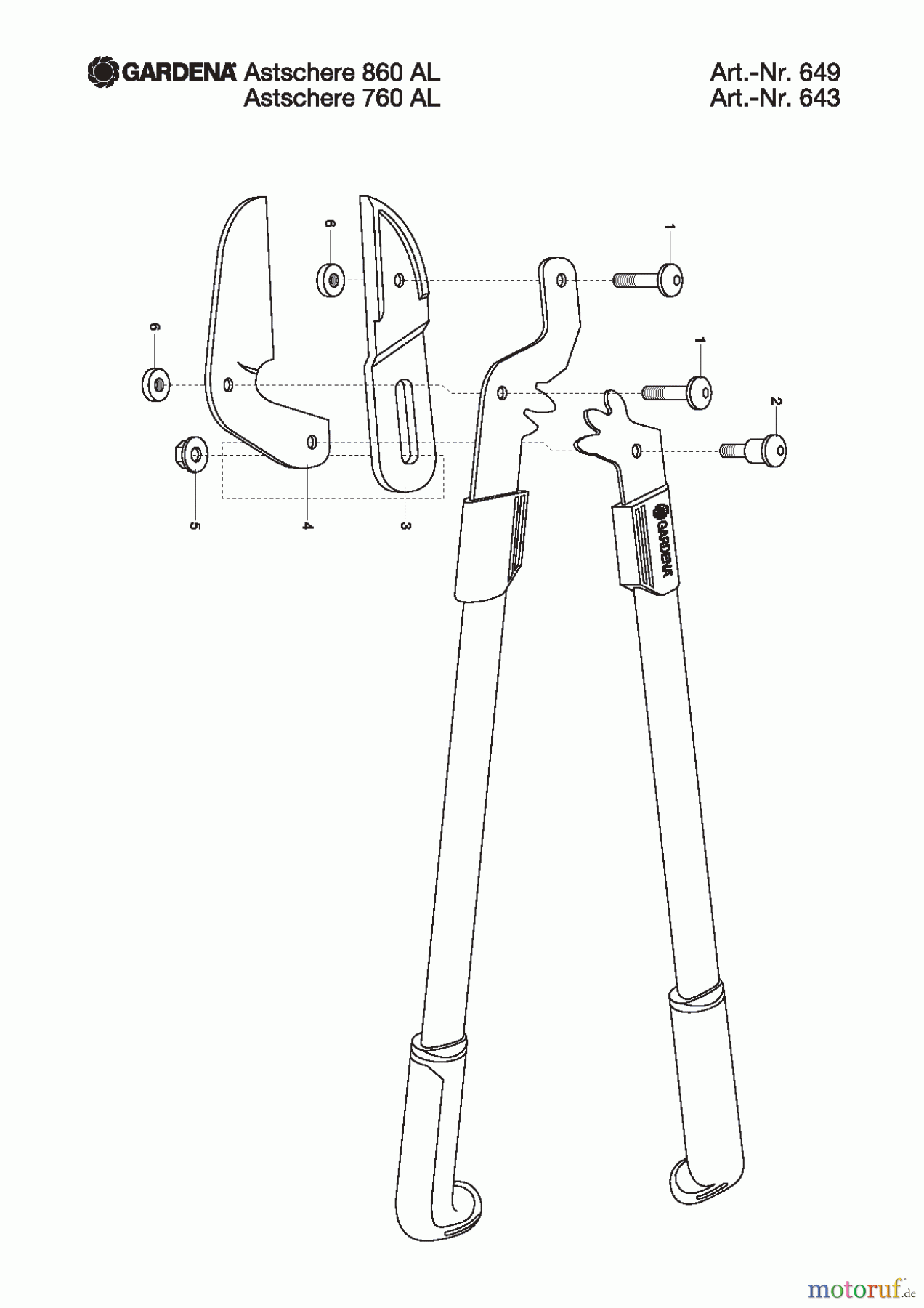  Gardena Gartenschere Astschere 460 AL