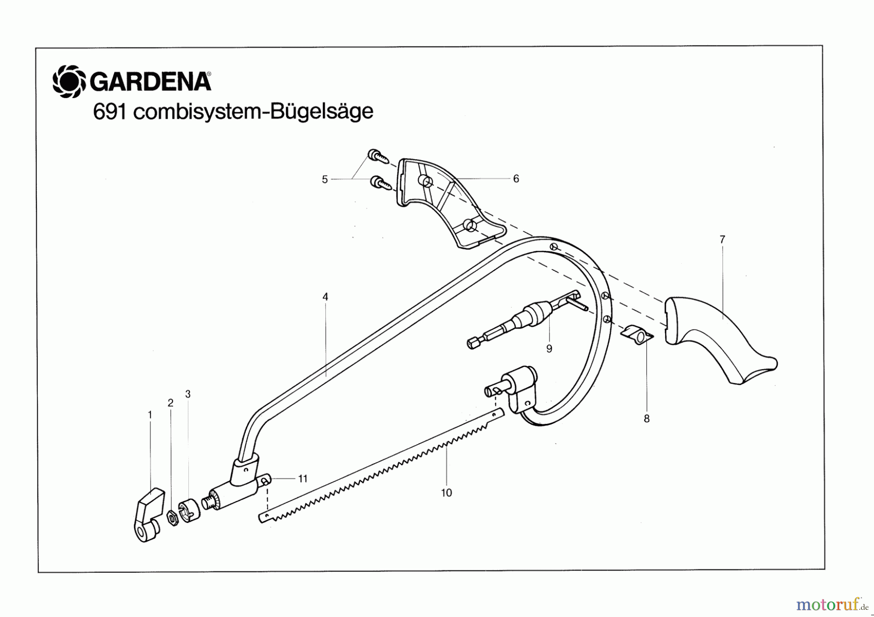 Gardena cs-Bügelsäge Ersatzteile 691-00.600.02 Sägeblatt (Art. 5358-20)
