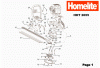 Homelite HHT2655 26cc Mighty Lite Hedge Trimmer Listas de piezas de repuesto y dibujos Seite 1