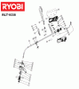 Ryobi Elektro Listas de piezas de repuesto y dibujos RLT1038