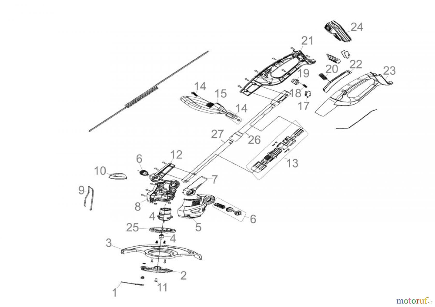  Güde Gartentechnik Trimmer Akku-Trimmer RASENTRIMMER 250/18 RTS SET - 95779 FSL95779-01