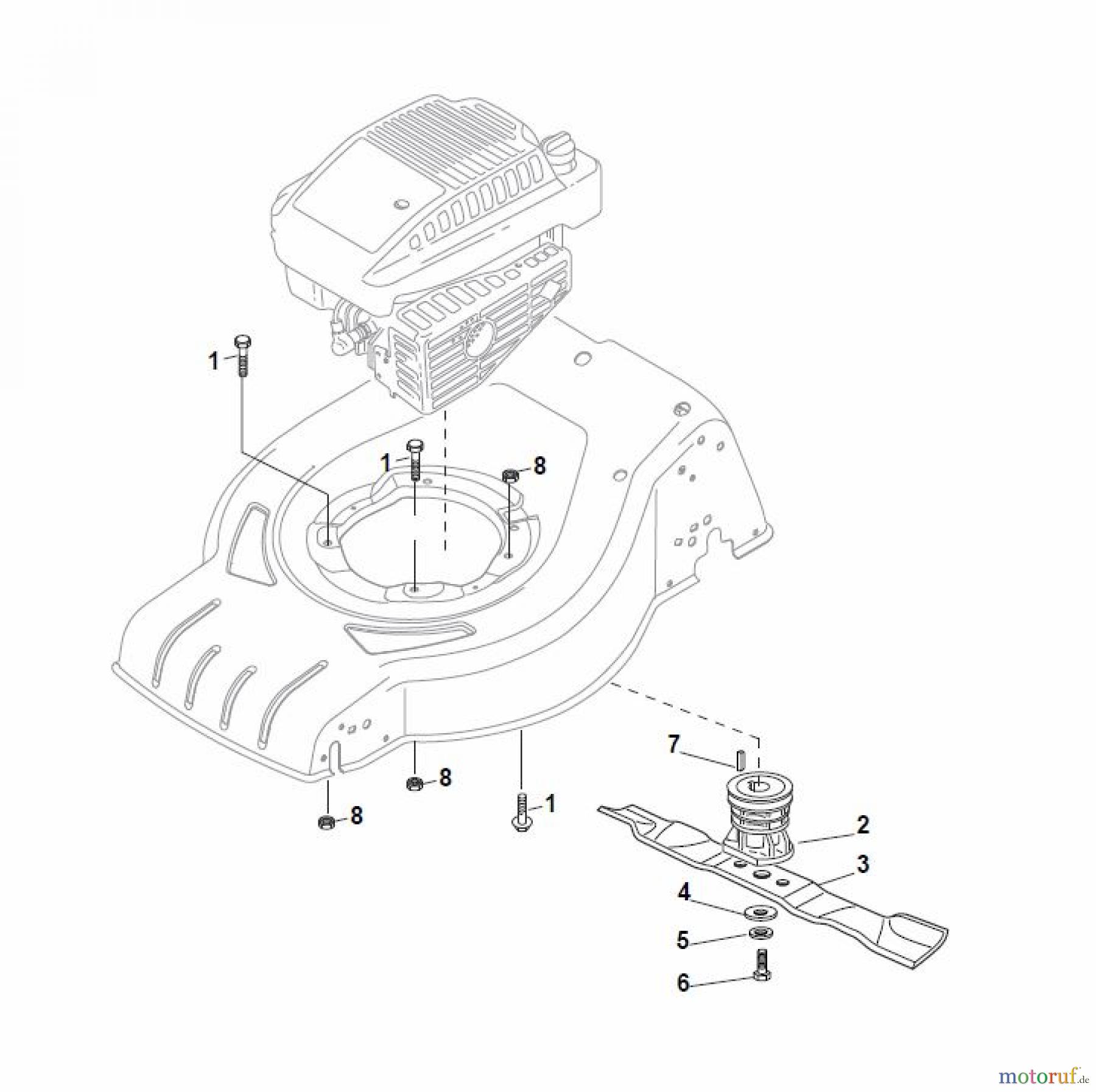  Global Garden Products GGP Rasenmäher Benzin Mit Antrieb 2017 CRL-CSL 484 WS - CRL-CSL 484 WSQ Blade