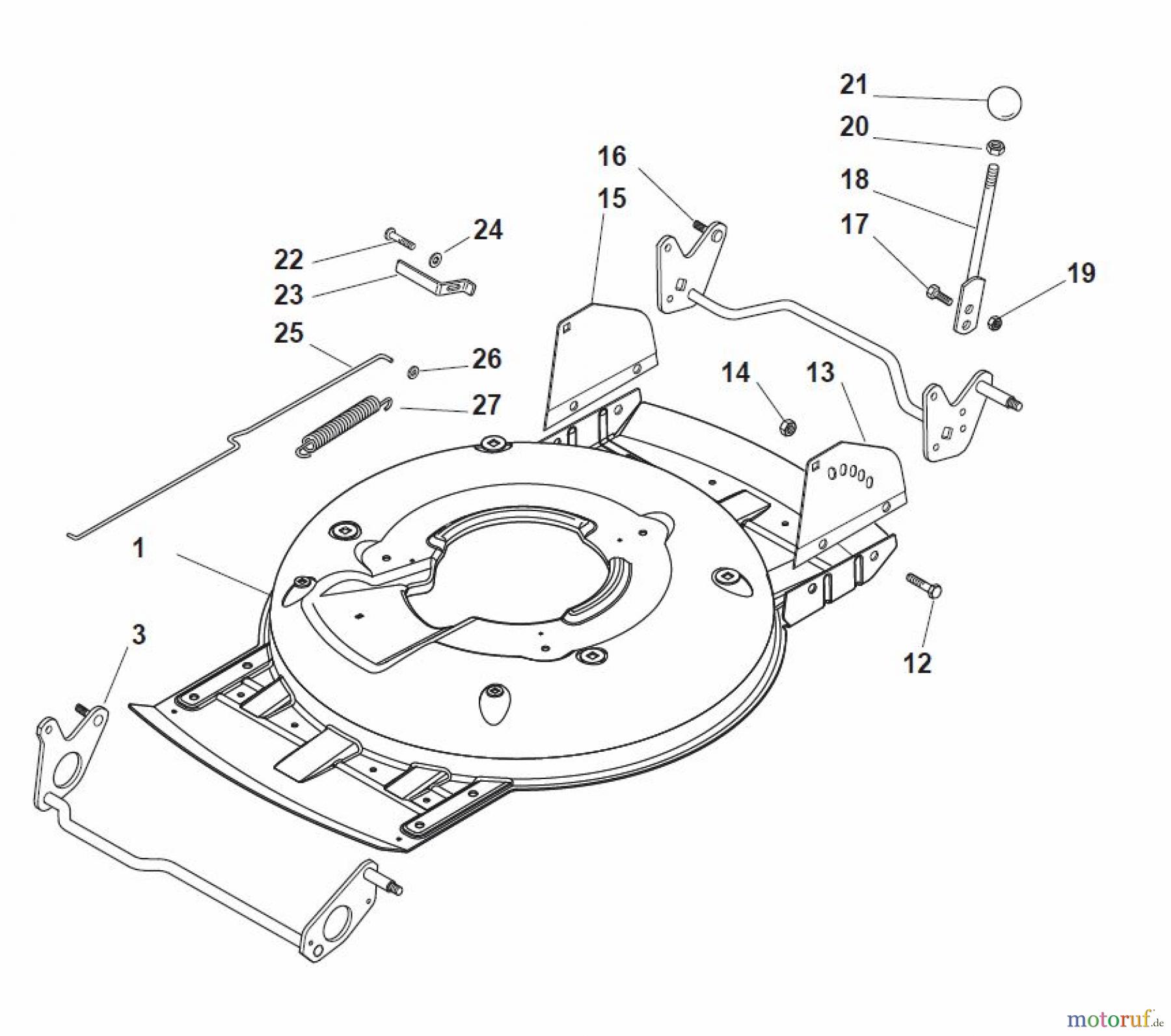  Global Garden Products GGP Rasenmäher Baujahr 2017 Benzin Mit Antrieb 2017 MCS 504 TR/E Deck And Height Adjusting