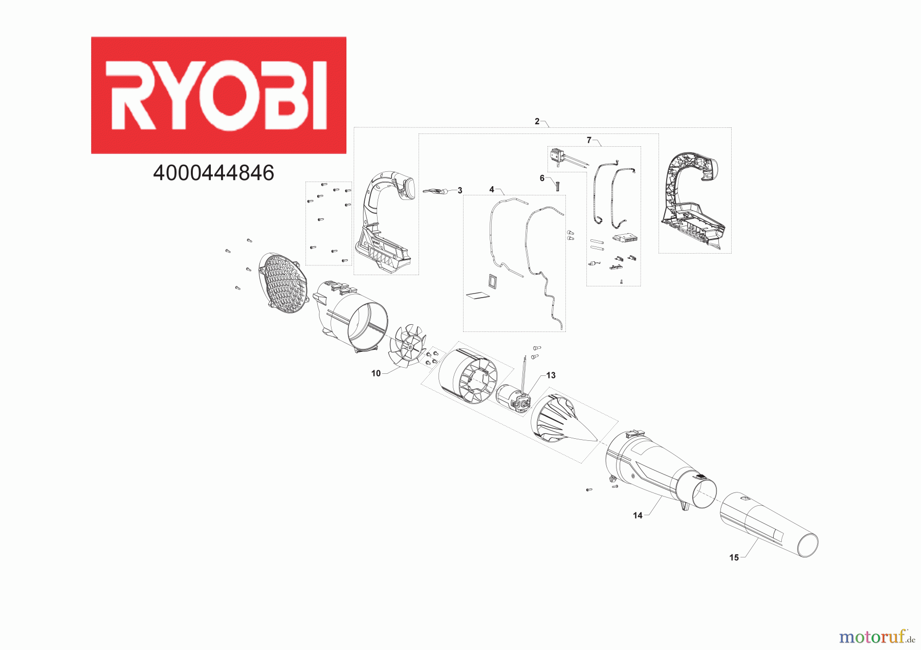  Ryobi Laubsauger und Laubbläser Blasgeräte RBL36JB 36 V Akku-Gebläse