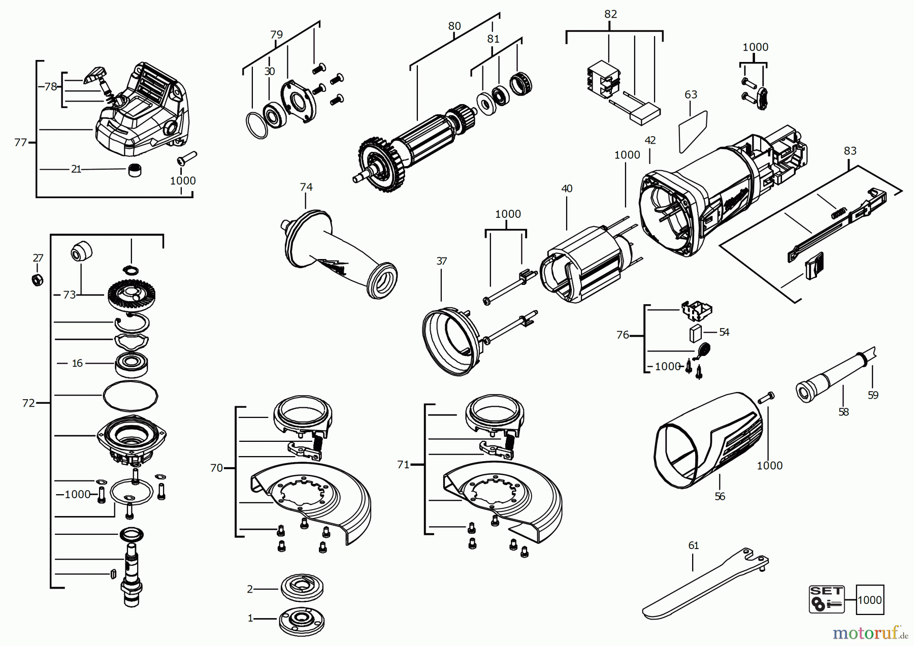  Milwaukee Kabelgeführte Geräte Schleifen und Polieren Schleifer 115mm AGV 10-125 EK WINKELSCHLEIFER Seite 1