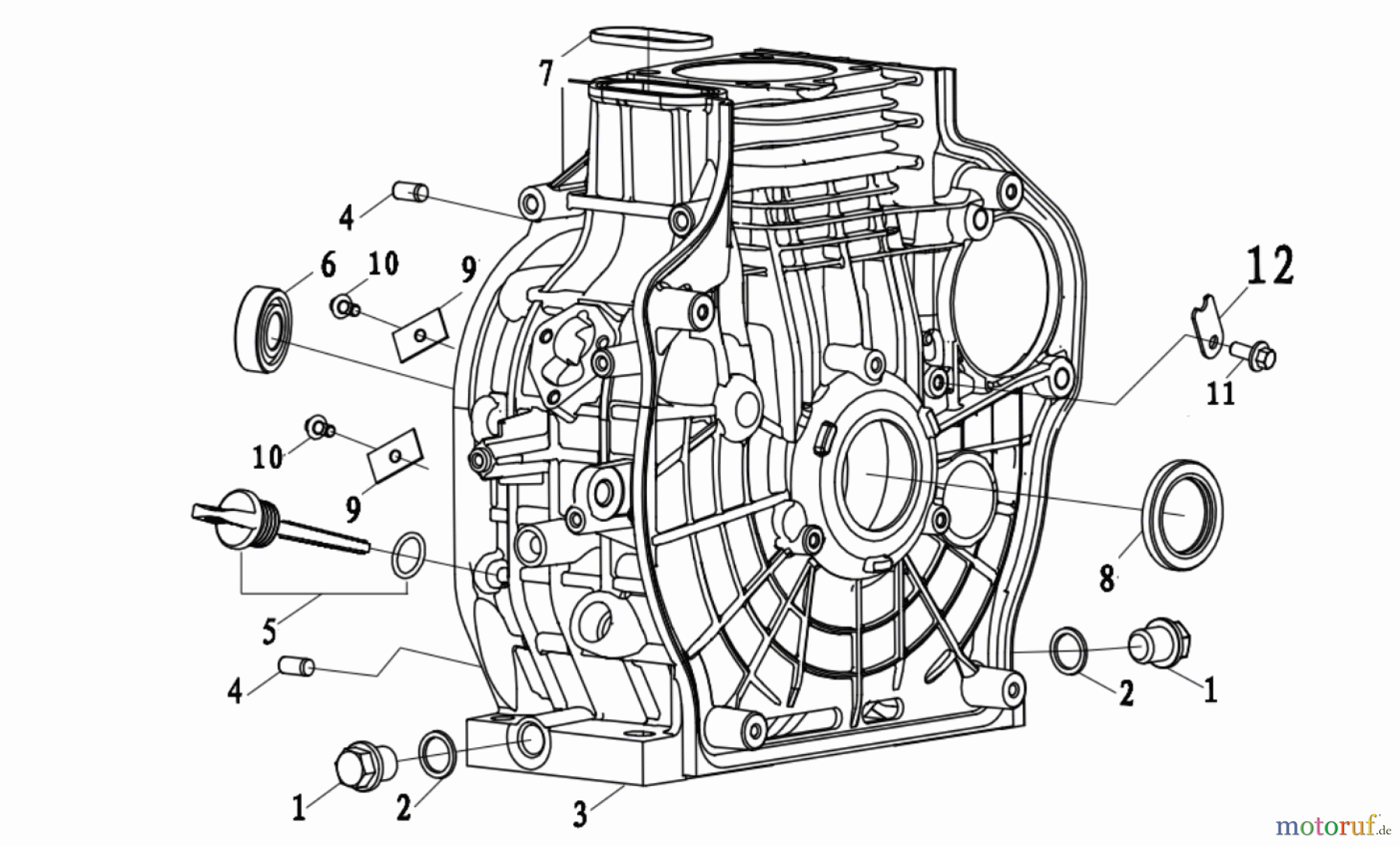  LONCIN Motoren LC178F (D), LC186F (D) Kurbelgehäuse