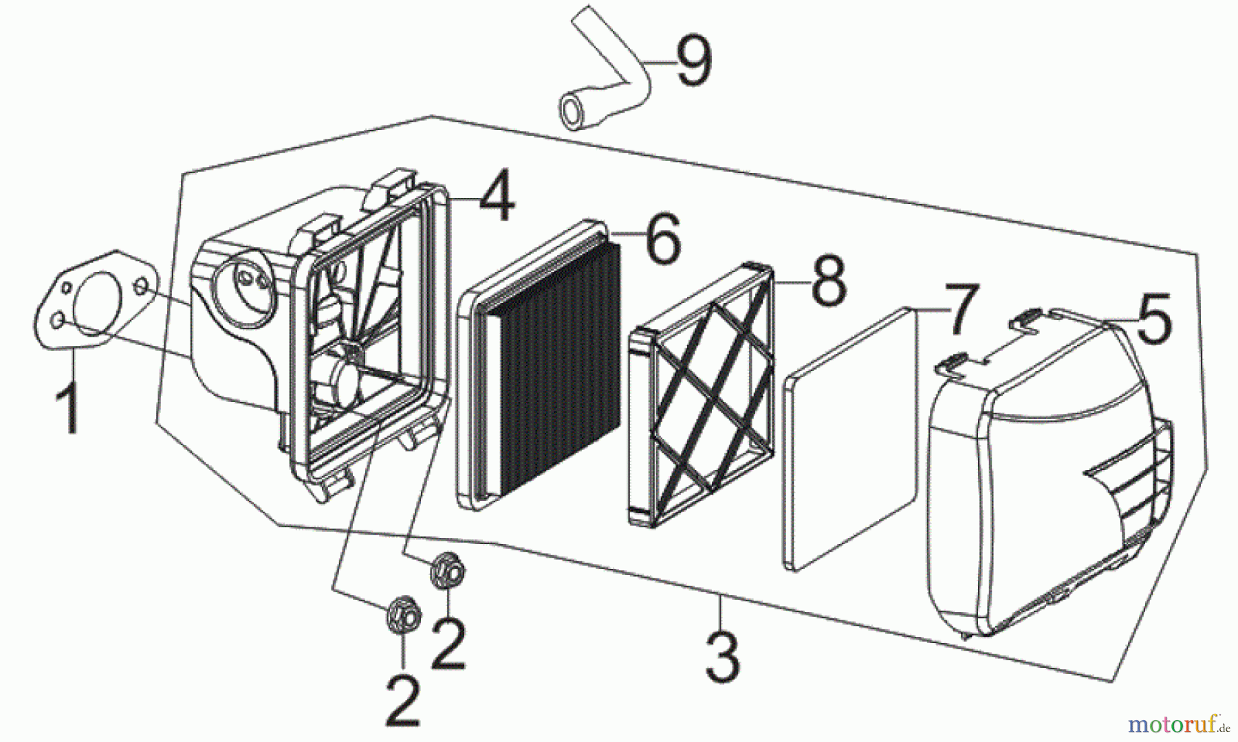 AS-Motor (neu) Ariens Spezial ENGINES YAMAHA MA190 07 AIR CLEANER
