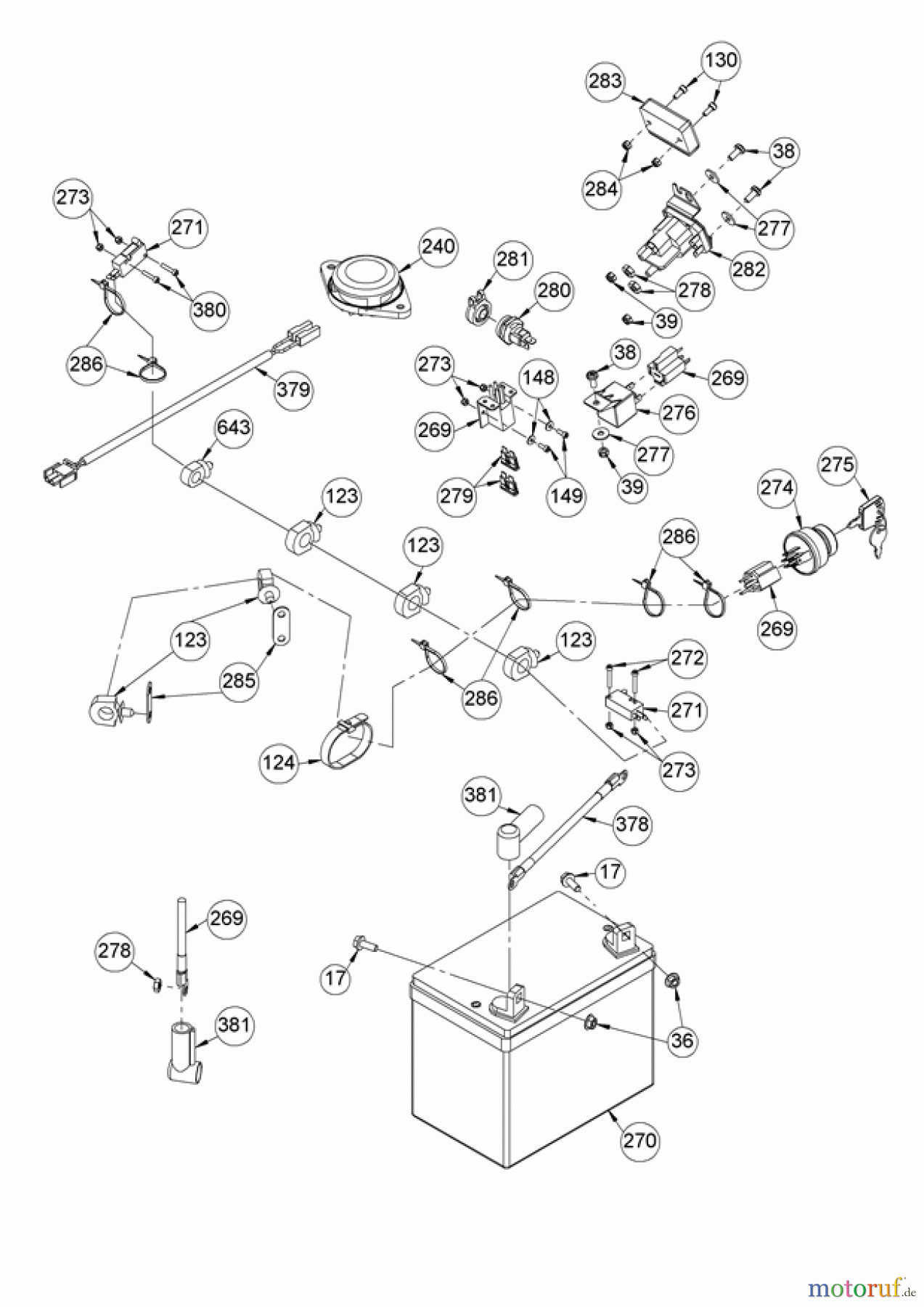 AS-Motor (neu) Hochgras Aufsitzmäher AS 940 Sherpa 4WD B&S ab FNr. 021920100001 Elektrische Anlage