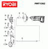Ryobi Mischer PMT1362 Ersatzteile Seite 2