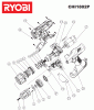 Ryobi Bohrschrauber mit Schlagbohrfunktion Listas de piezas de repuesto y dibujos CHI1802P