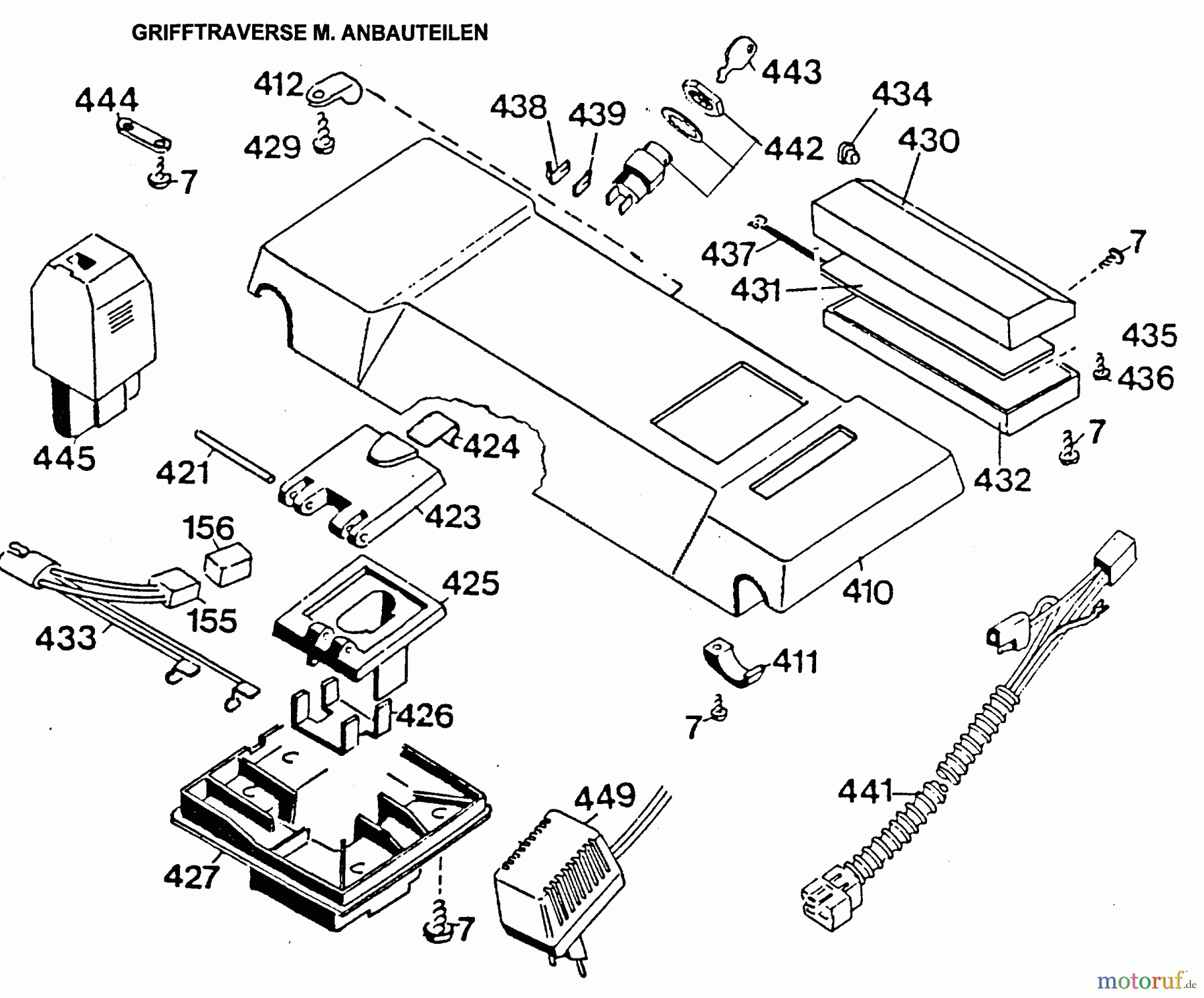  Wolf-Garten Motormäher mit Antrieb 4.42 TAi 4730881 Serie A, B, C  (1996) Elektroteile