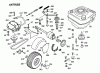 Wolf-Garten Cart SV 3 6110000 Serie A (1998) Ersatzteile Differential, Fahrantrieb, Motor