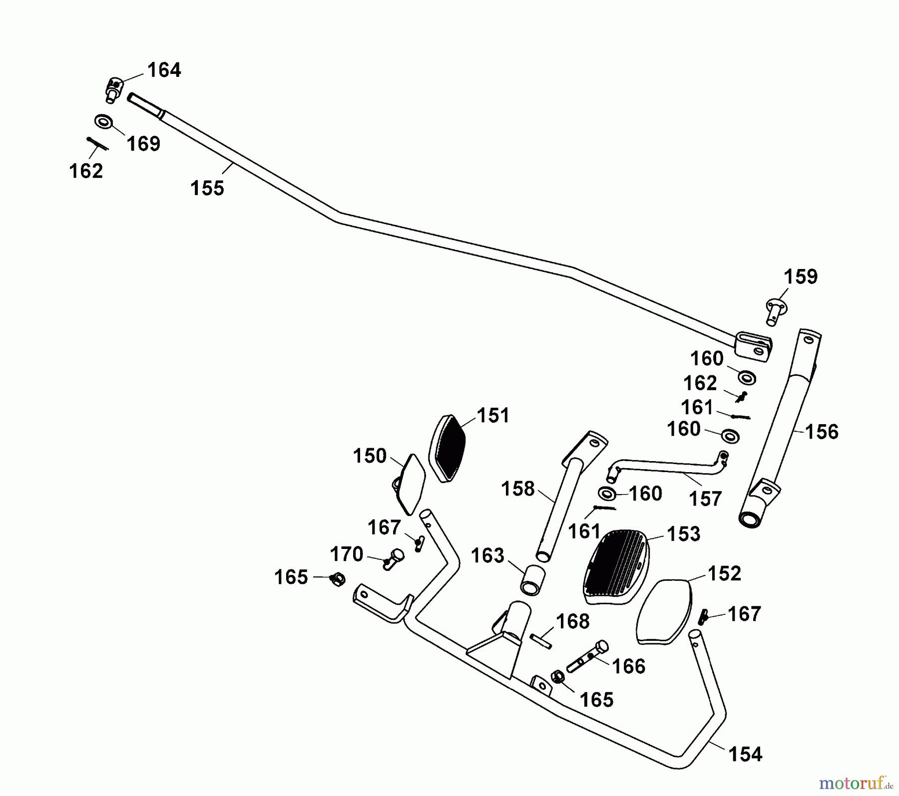  Wolf-Garten Rasentraktoren Trac OHV 7 6205000 Serie B  (2003) Bedienelemente Antrieb