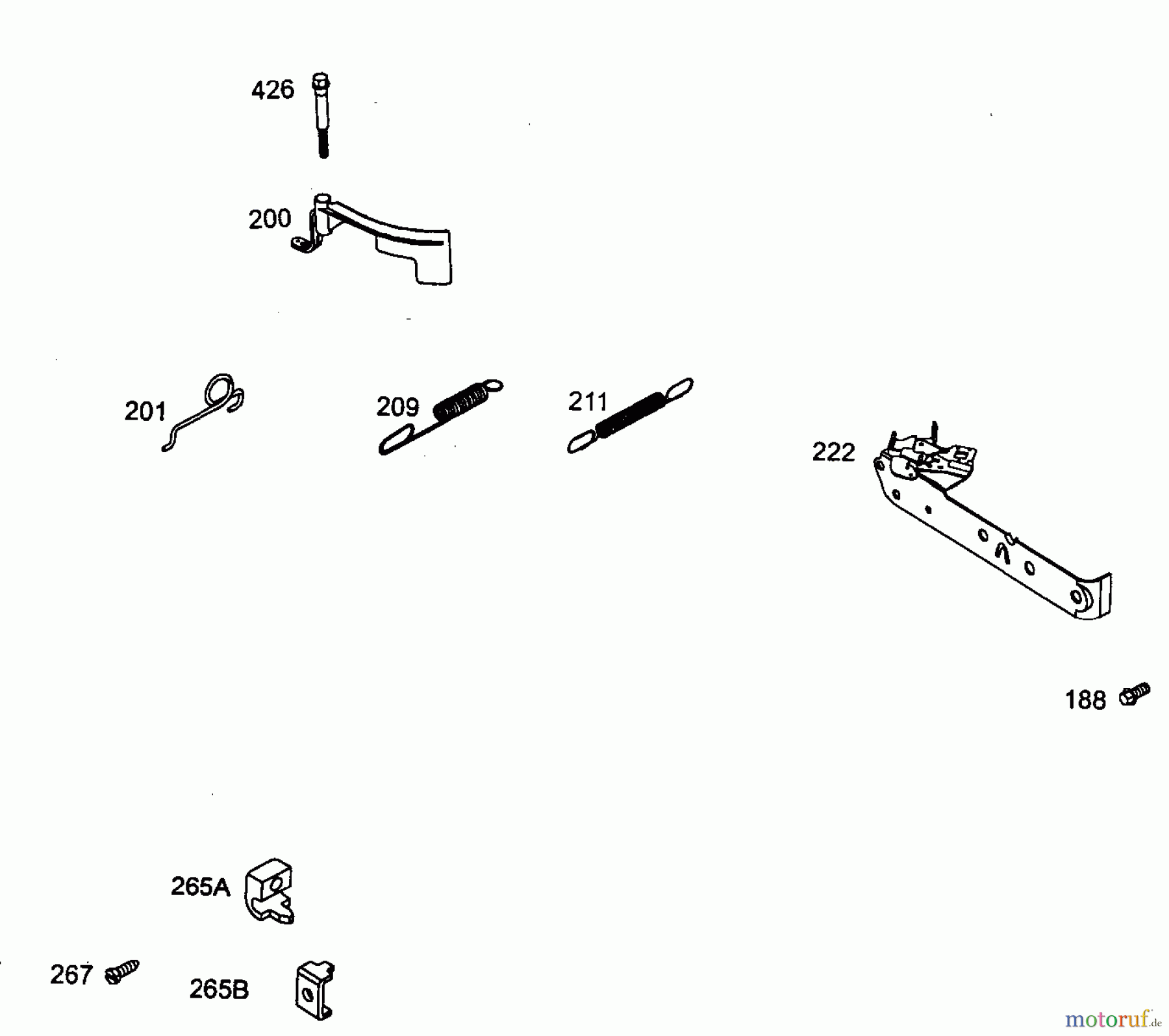  Wolf-Garten Benzinmotoren Briggs&Stratton Classic 35 2077005  (2006) Regelung