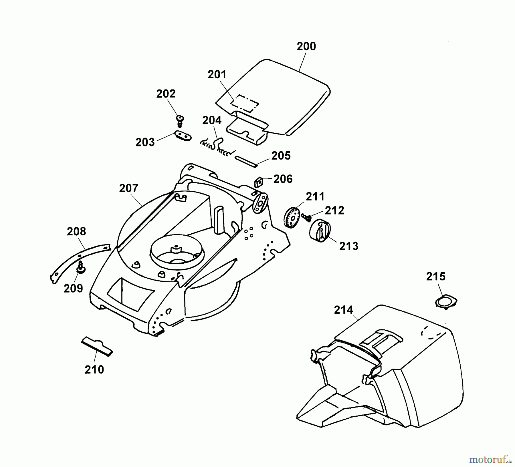 Wolf-Garten Elektromäher 2.36 EK 4906684 Serie A (2003) Mähwerksgehäuse