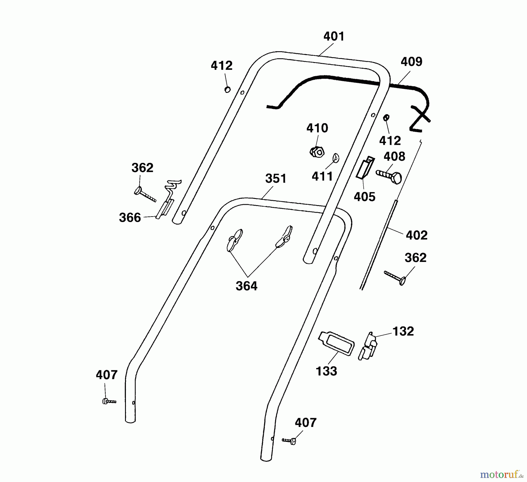  Wolf-Garten Motormäher 2.40 BC 4001085 Serie A, B  (2003) Holm