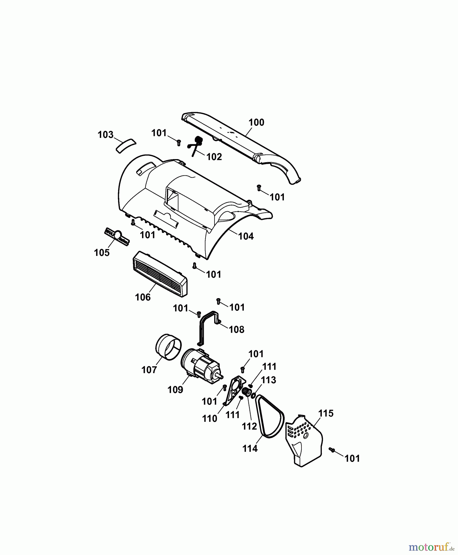  Wolf-Garten Elektrovertikutierer UV 29 EVD 3618005 Serie C  (2007) Elektromotor, Keilriemen