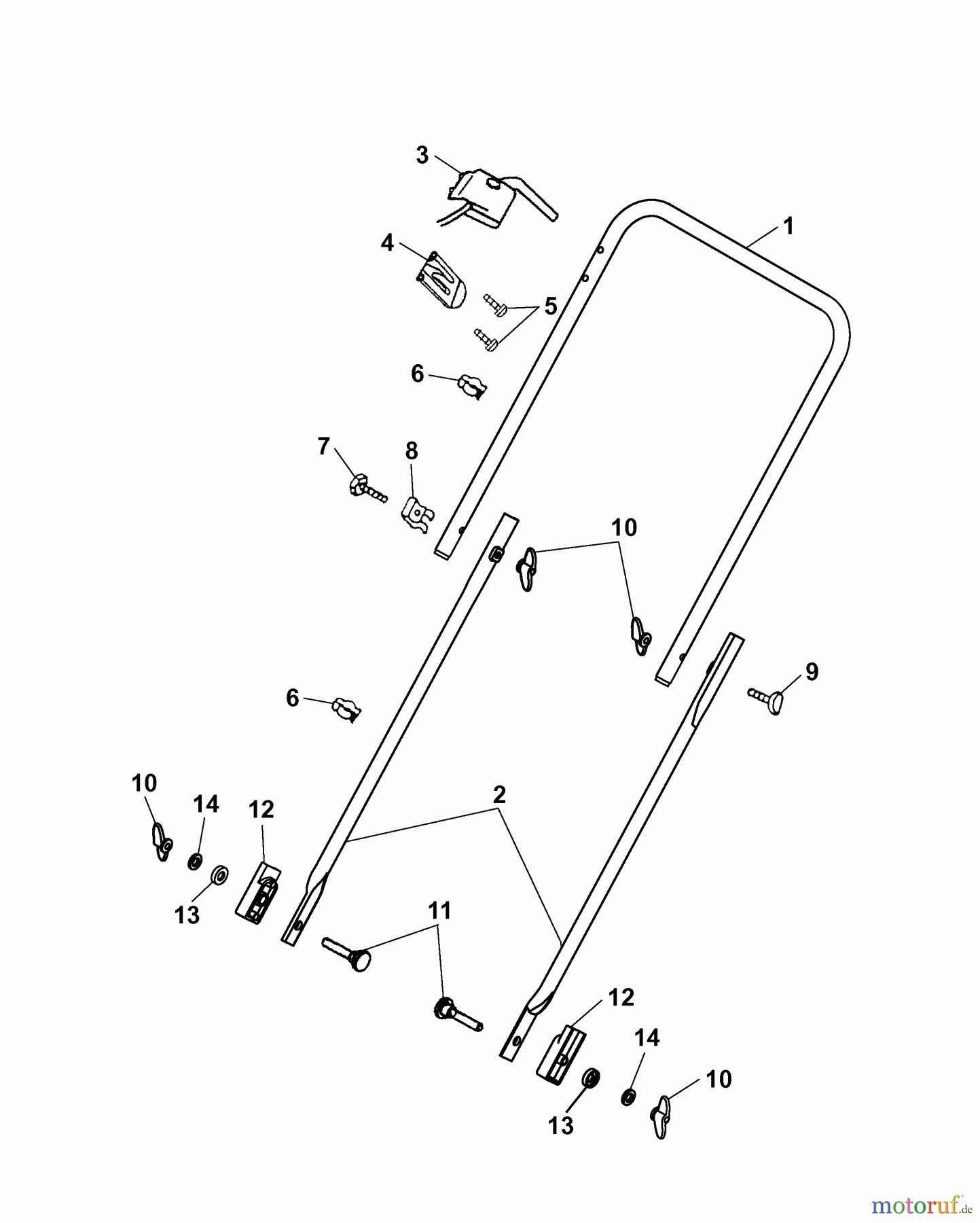 Wolf-Garten Rasenlüfter UL 33 ED 3620005 Serie F (2007) Holm