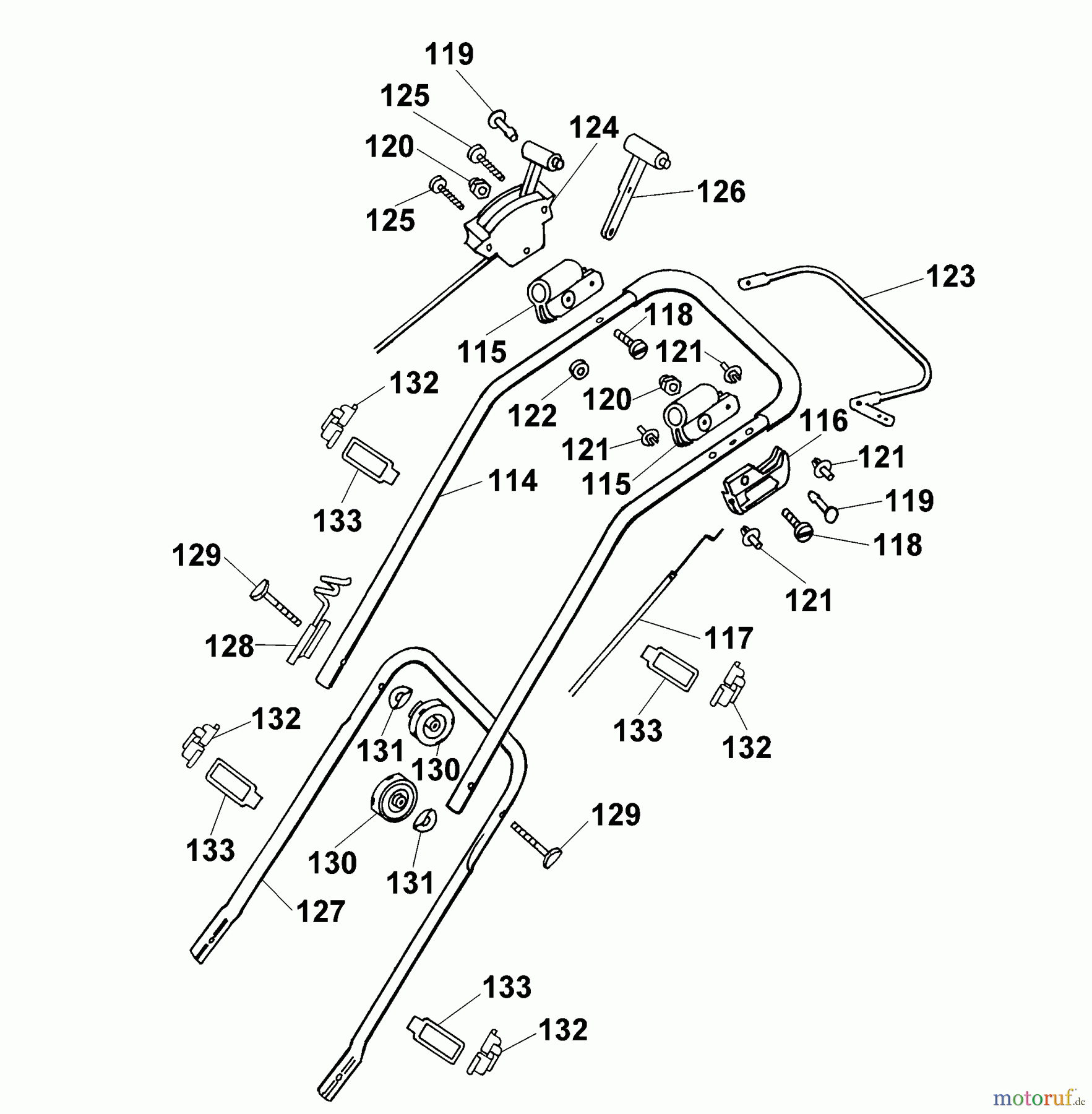 Wolf-Garten Motormäher Concept 43 B 4349000 Serie A (2000) Holm