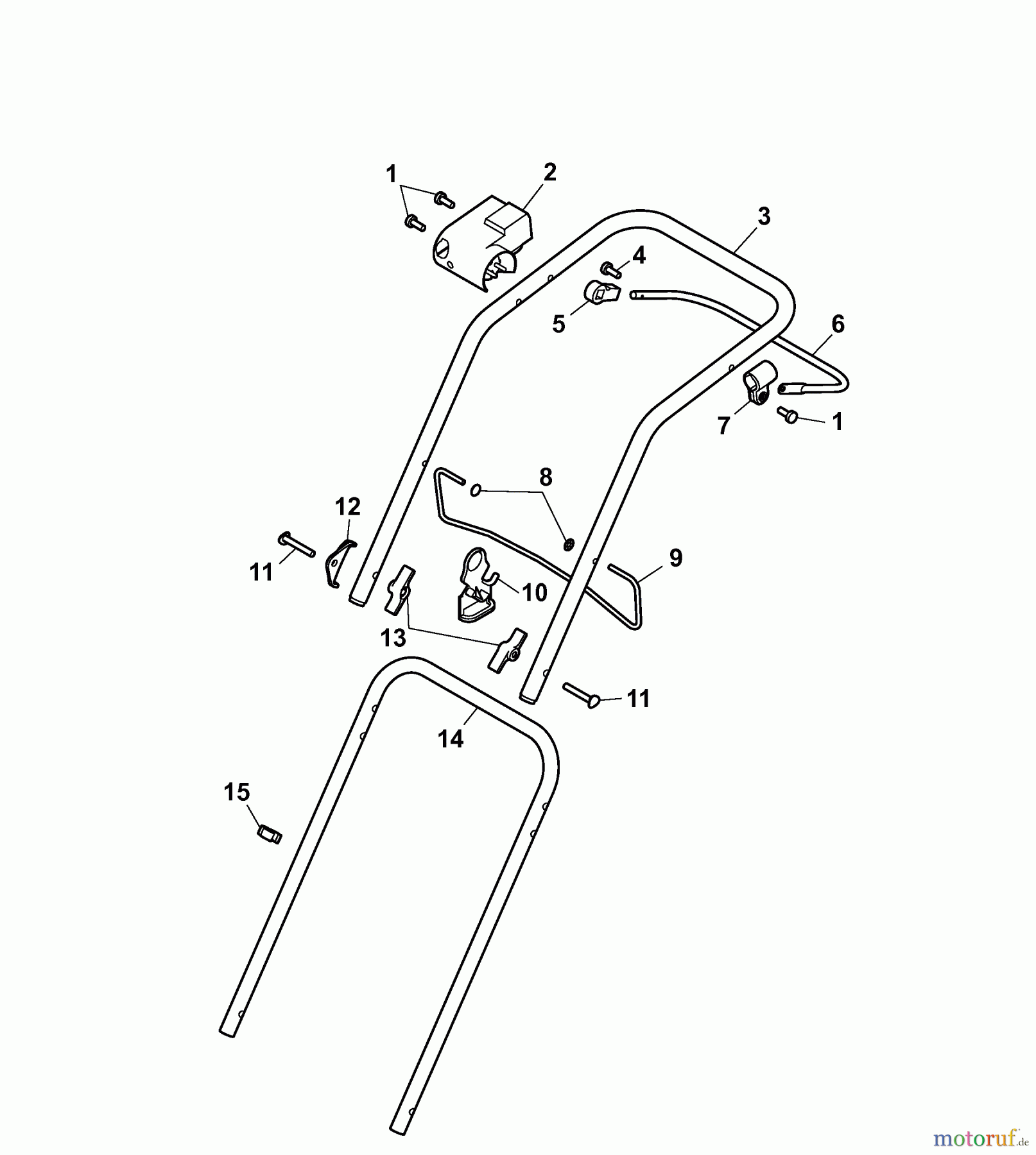  Wolf-Garten Elektromäher HBM 36 Compact 4907006 Serie A  (2007) Holm