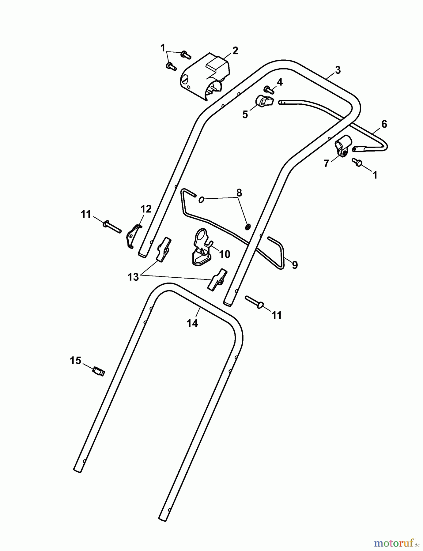  Wolf-Garten Elektromäher Power 1500 4927008 Serie A  (2006) Holm