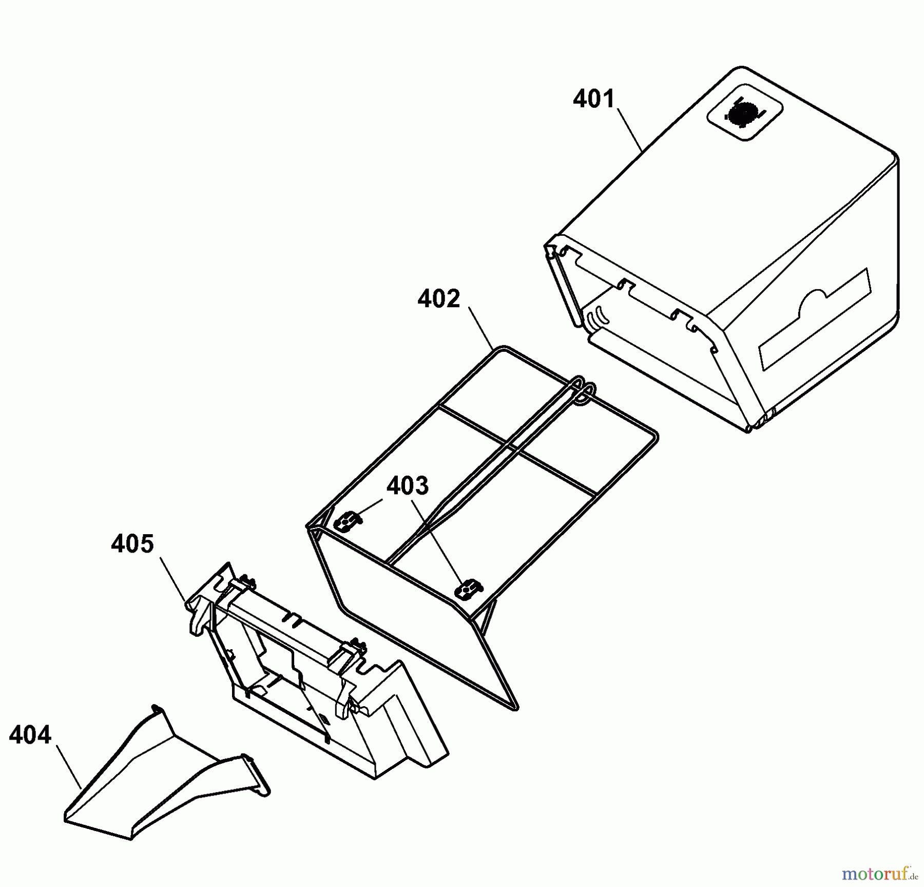 Wolf-Garten Elektromäher 1.40 XC 4968088 Serie A  (2008) Grasfangsack