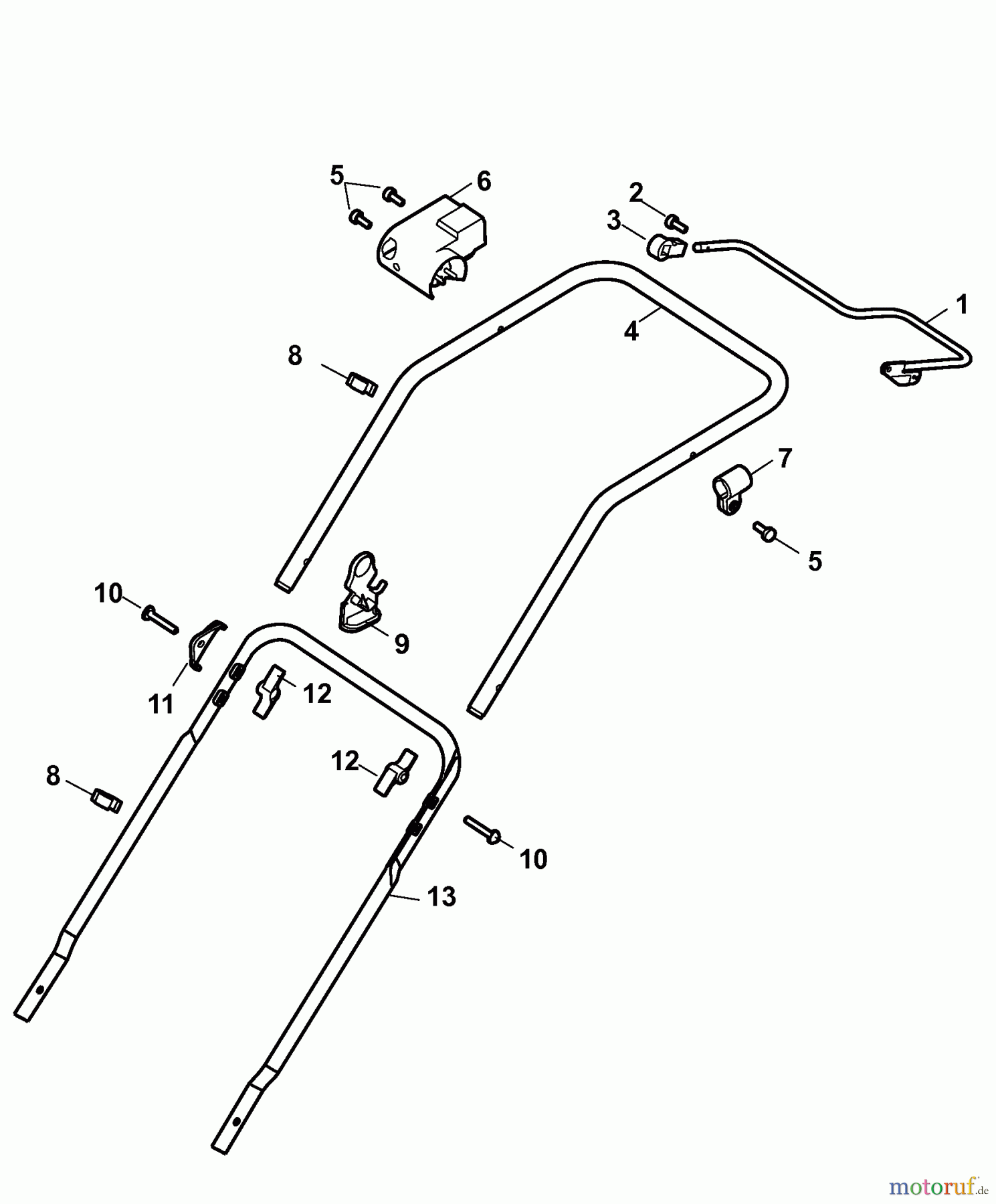 Wolf-Garten Elektromäher 1.40 XC 4968088 Serie B (2009) Holm