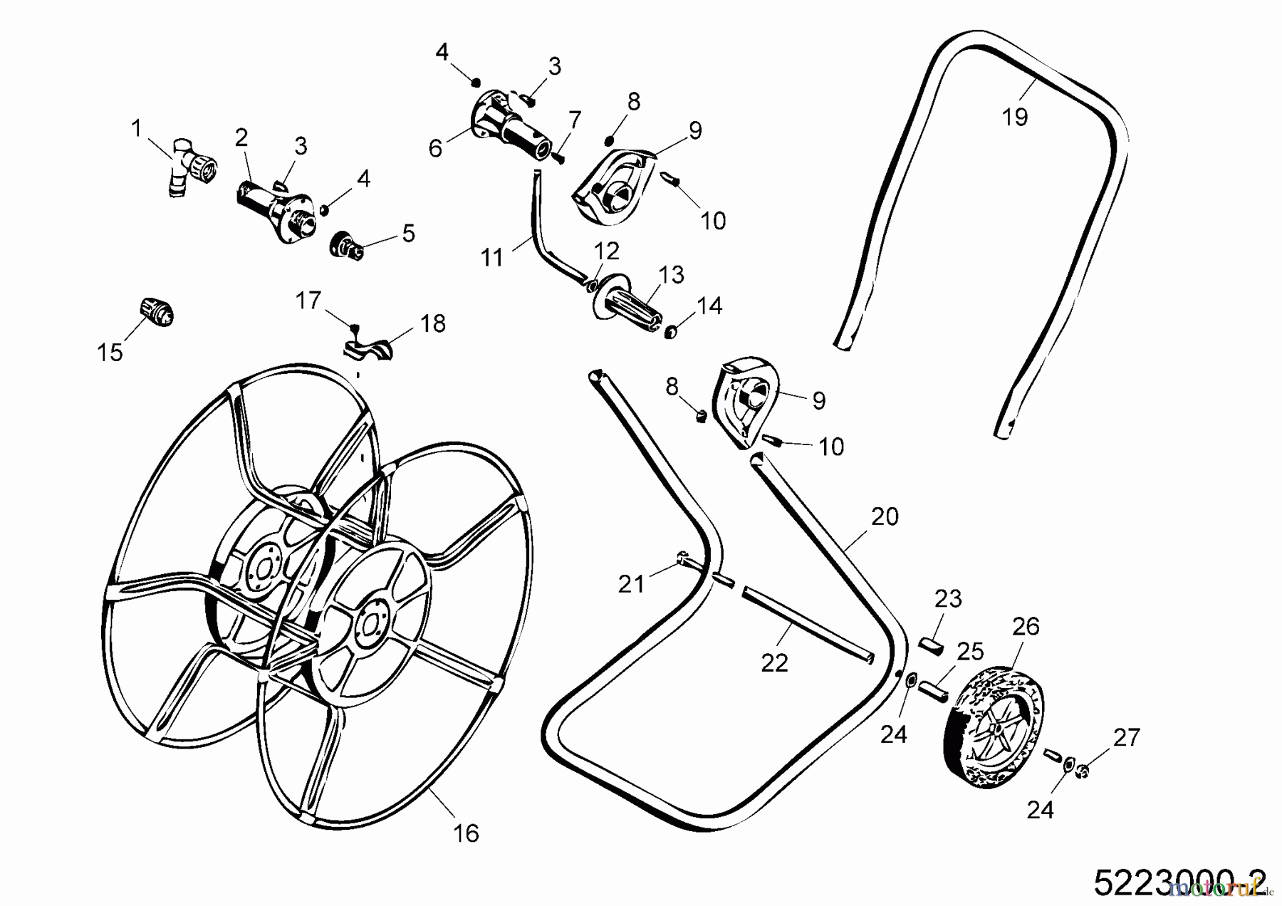  Wolf-Garten Schlauchwagen WS 80 Z 5223000  (1995) Grundgerät