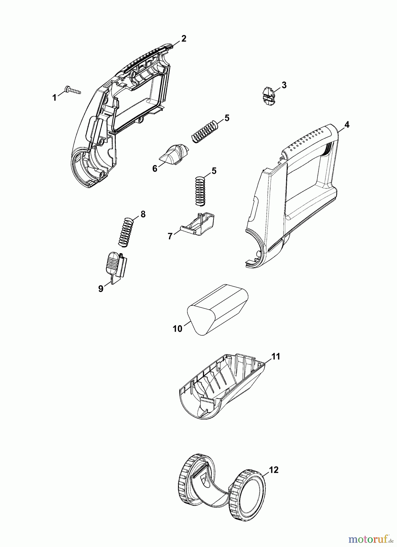 Wolf-Garten Akkuscheren Accu 80 7085686 Serie A (2007) Batterie, Räder