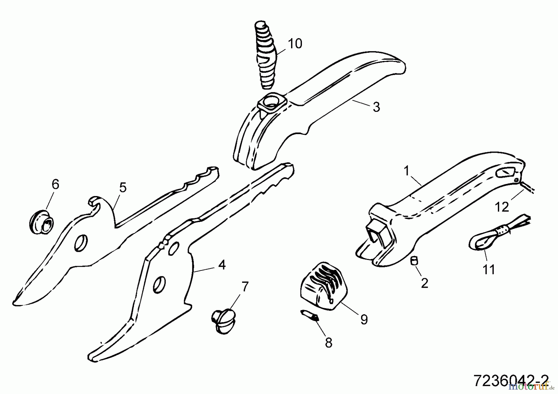  Wolf-Garten Gartenscheren RR 22 7236042  (1995) Grundgerät