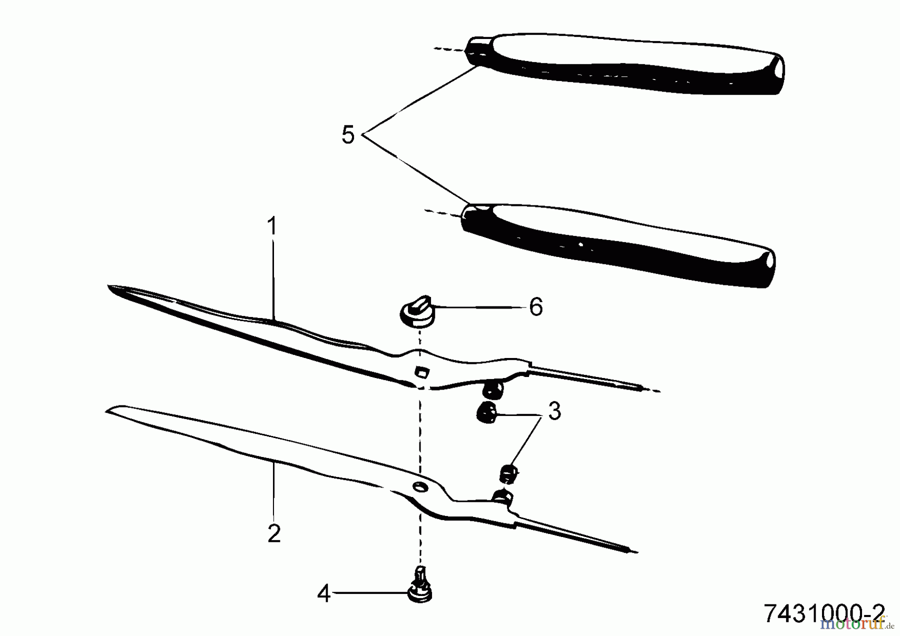  Wolf-Garten Manuelle Heckenscheren RP-S 7431000  (1995) Grundgerät