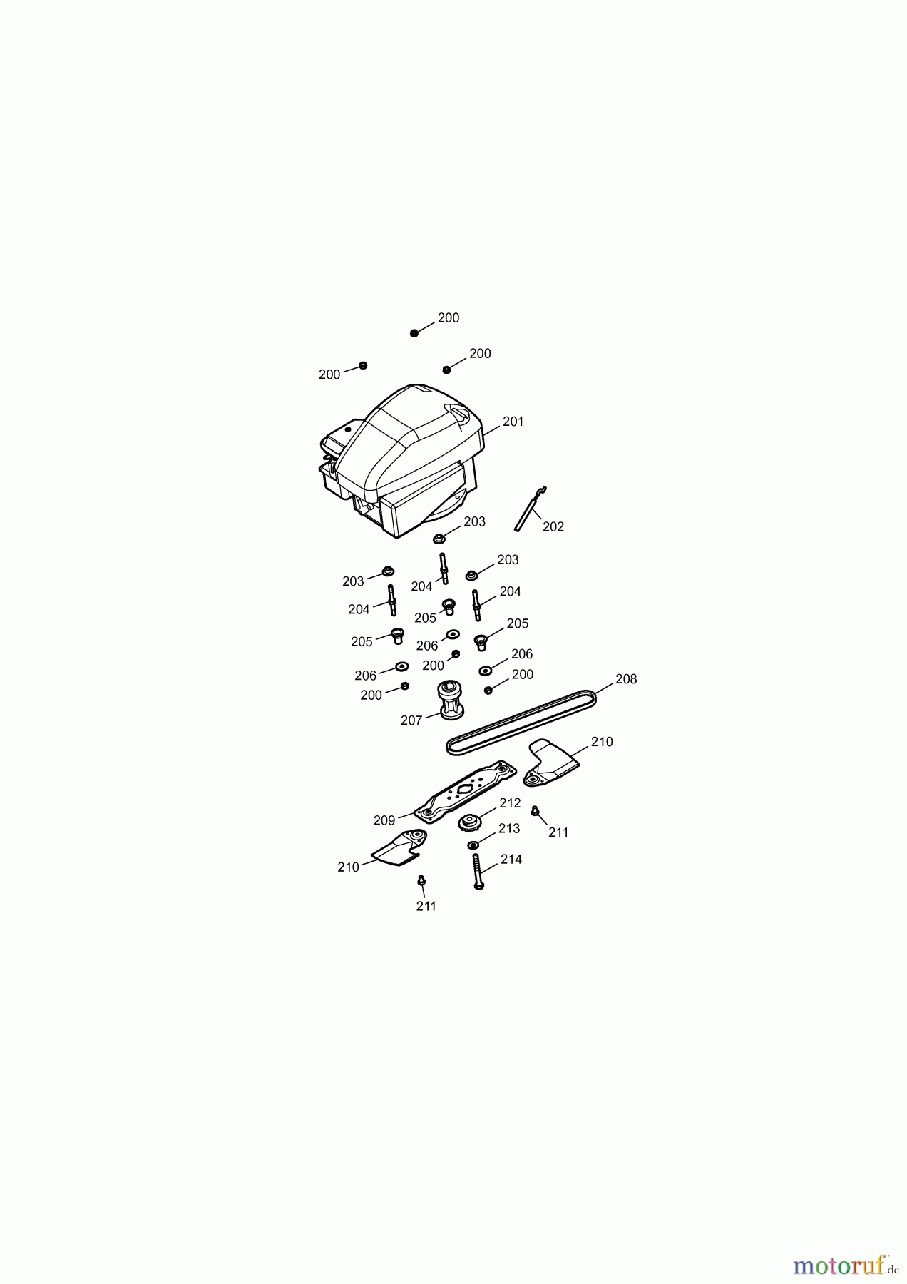  Florabest Motormäher mit Antrieb 46 BA/07 8102000 Serie A  (2007) Messer, Messeraufnahme, Motor