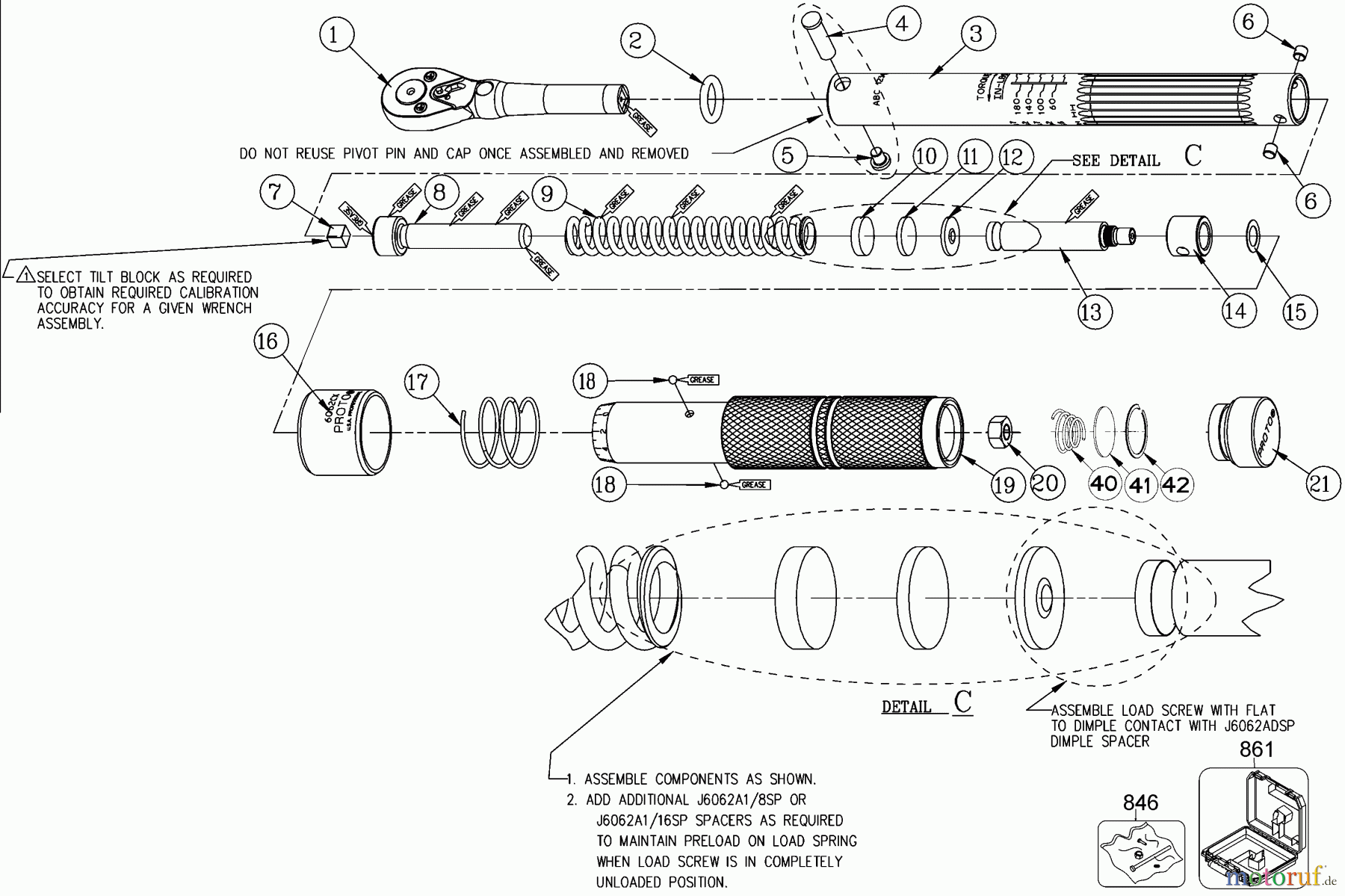  PROTO Divers Torque Wr 1/4Dr 40-200 In J6062C Seite 1