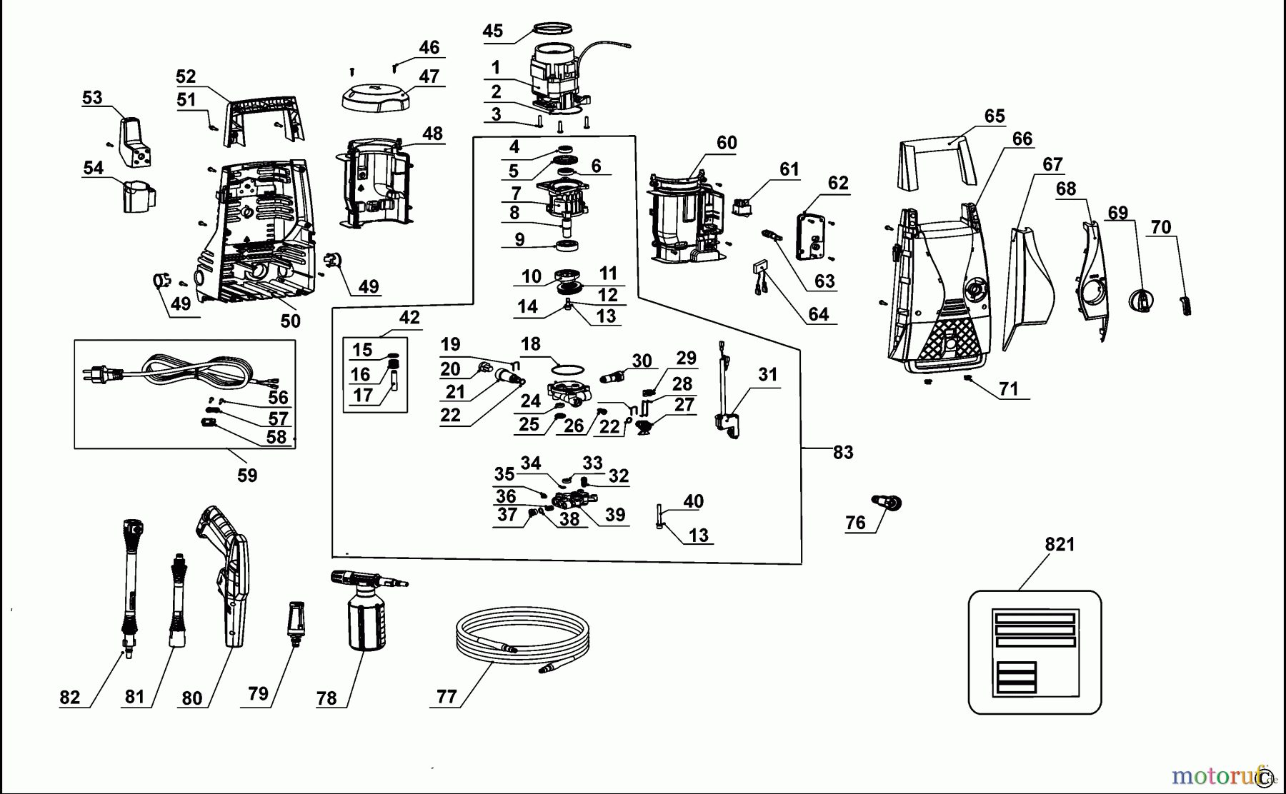  BLACK+DECKER AUSSERHALB HOCHDRUCKREINIGER, PUMPEN, KOMPRESSOREN, GENERATOREN HOCHDRUCKREINIGER PW1450TD Seite 1