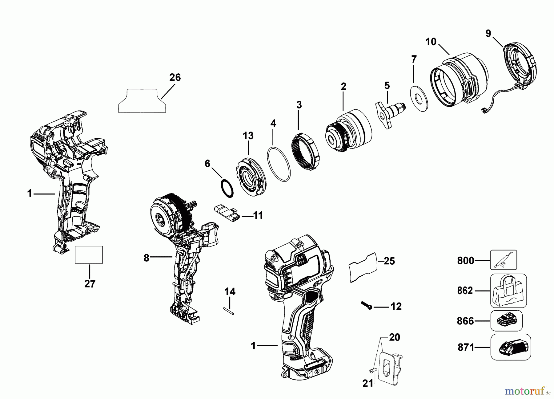  DEWALT Akku Schrauber AKKU DREHMOMENTSCHLÜSSEL DCF913B Seite 1