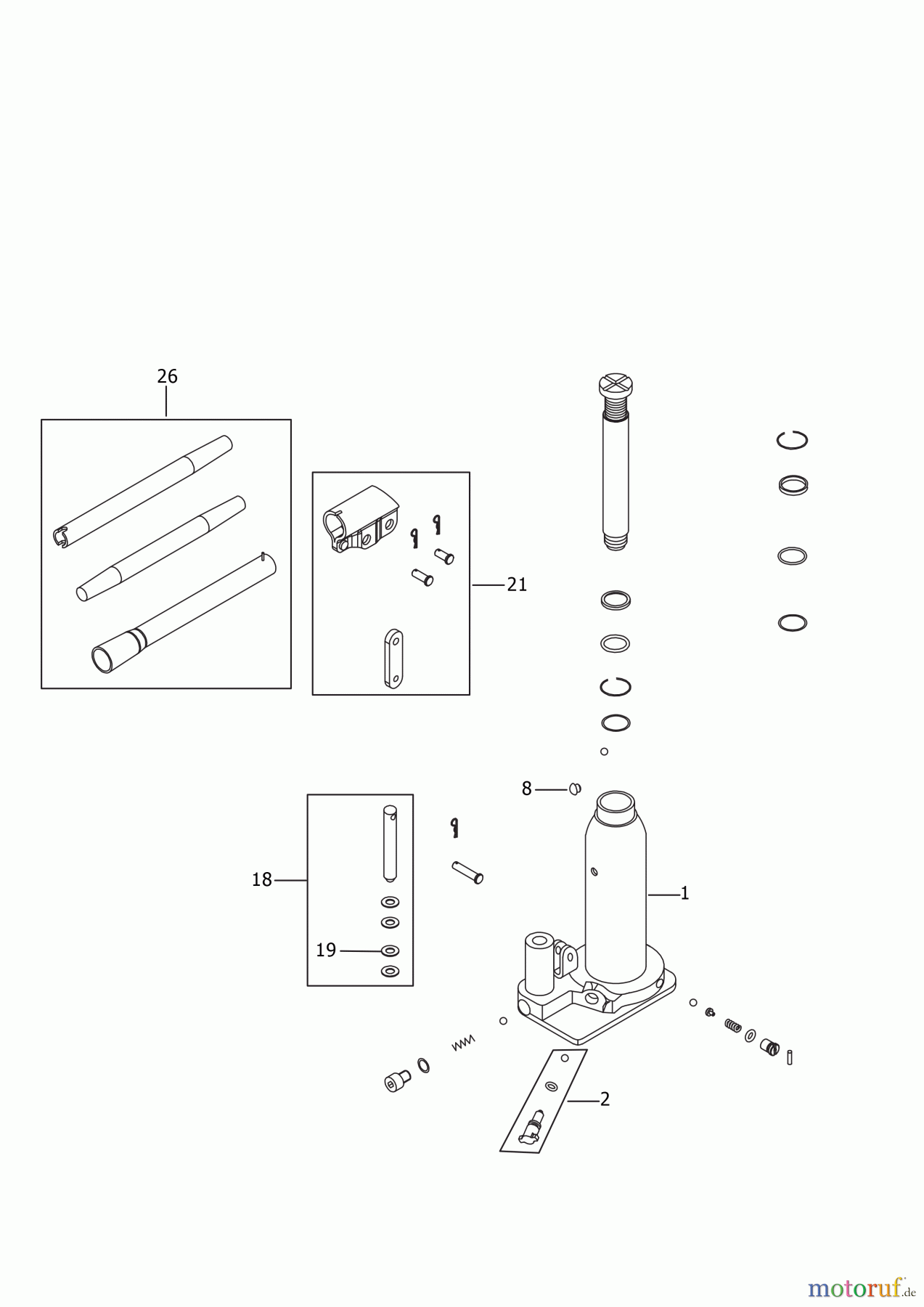  FACOM AUTOMOTIVE TOOLS HYDRAULISCHEN WAGENHEBER DL.8BTI Seite 2