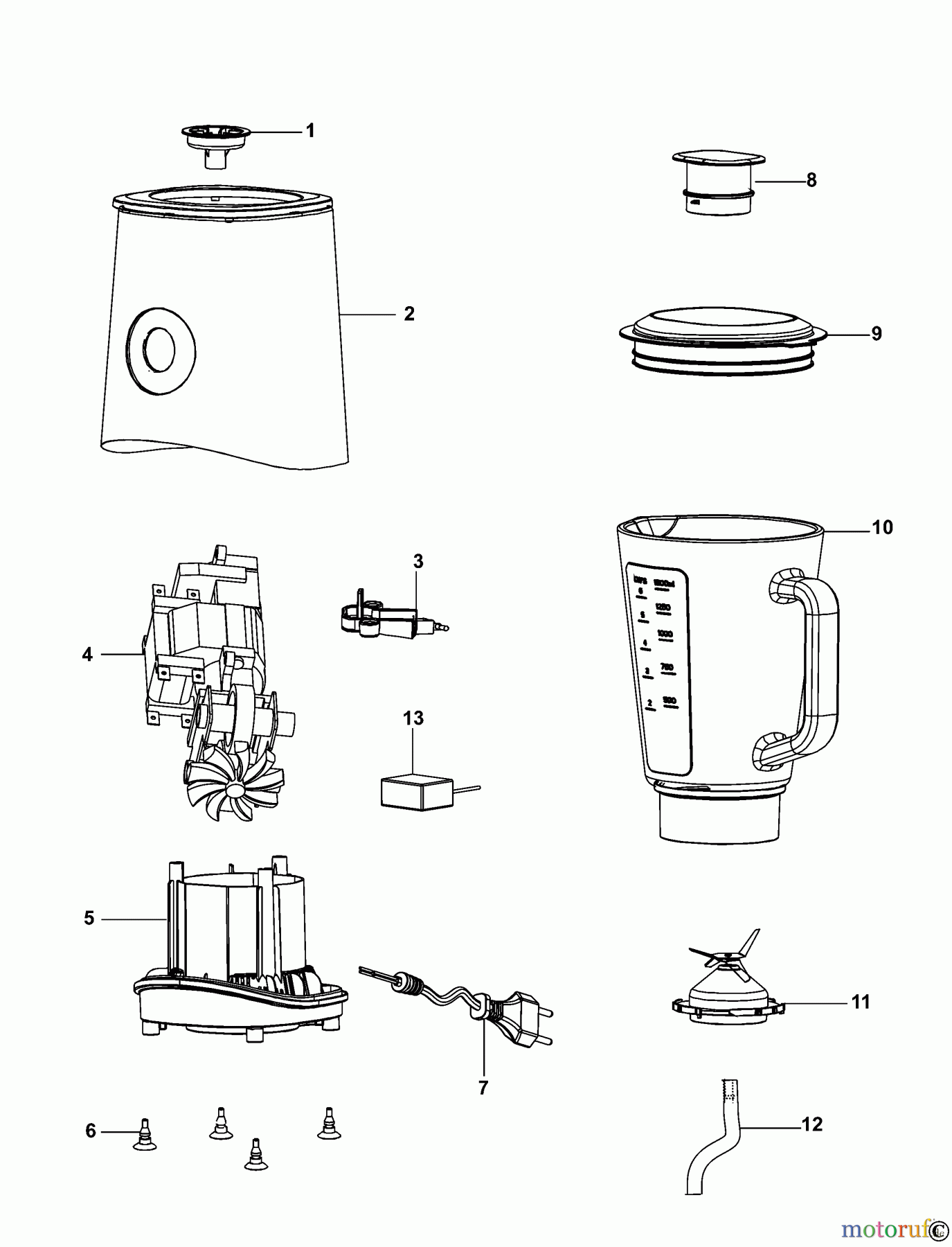 BLACK+DECKER HAUSHALT LEBENSMITTELZUBEREITUNG MIXER BXJB800E Seite 1